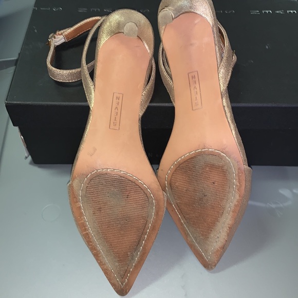 Steven by Steve Madden Caydence Dusty Gold Sparkle Kitten Heel Pumps Sz 6.5 - Picture 8 of 10